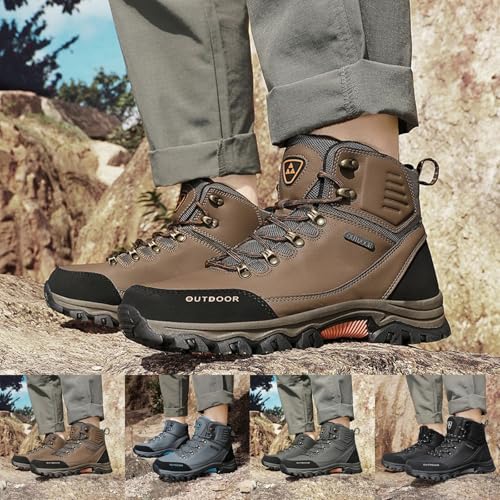 Zapatos de trekking cómodos para hombre que evitan resbalones en la montaña 4