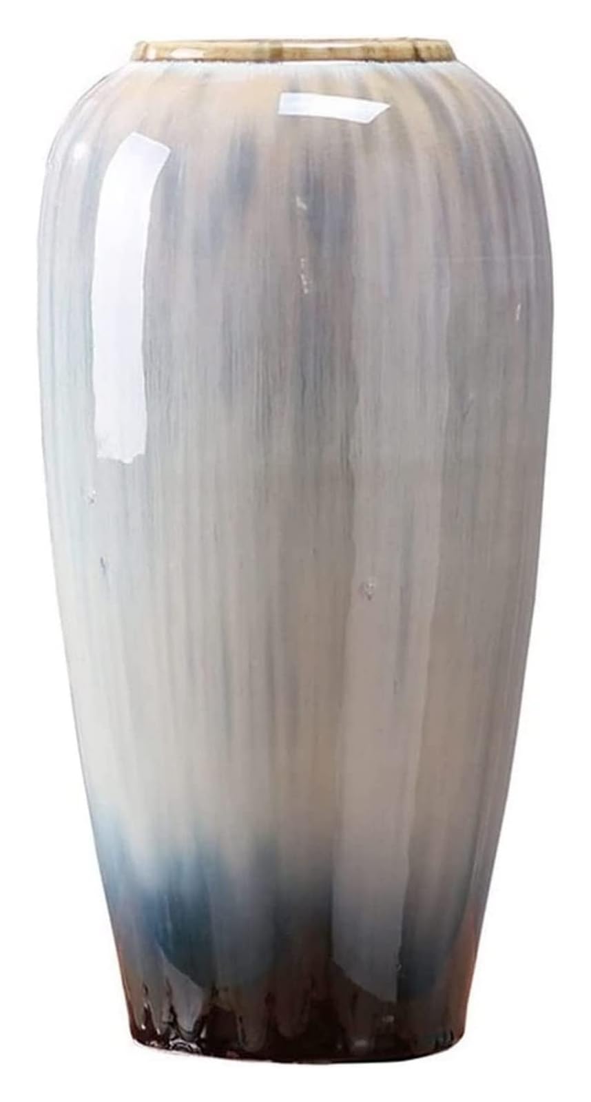 asdchZen Vase Flower Vase Simple Modern Ceramic Vases High Temperature Kiln Varying Glazed Porcelain Ornaments Home Decorations Vases Flower Pot Desktop Decor -Gold
