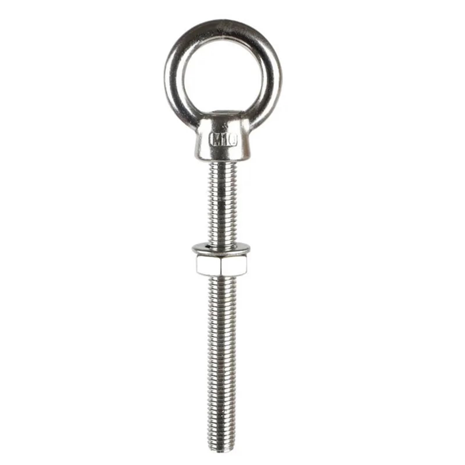 Cancamos Metalicos 5 pernos de ojo de elevación de hombro largo con orificio for anillo de tuerca, acero inoxidable 316, M6, M8, M10 y M12(M12X120)