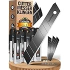 Cuttermesser Klingen 18mm – 60 Stück Universal Ersatz Blades aus SK5-Stahl für Teppichmesser – Extra scharfe Abbrechklingen 18mm I Präzise Cuttermesserklingen für vielseitige Anwendungen