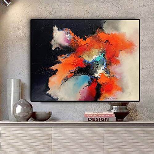 CXArtprint Póster Decoración de paredAbstracto Acuarela Nube Paisaje Pintura al óleo sobre Lienzo Pared escandinava Imagen de Arte Pop para Sala de Estar 50x70cm sin Marco Cover