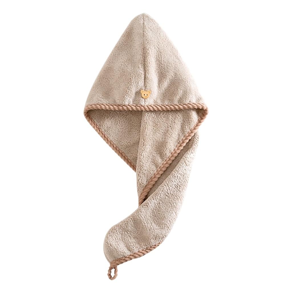 VIDI Double-layer Thick Super Absorbent Dry Hair Cap Women Strong Quick-drying Headscarf