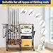 Olakee Fishing Rod Holder for Garage, 12 Fishing Pole Rack & Tackle Organizer, Fishing Gear Storage Cart for Home Entryway & Corner, Space Saving Rod Stand, Heavy Duty Gift for Men Dad Anglers