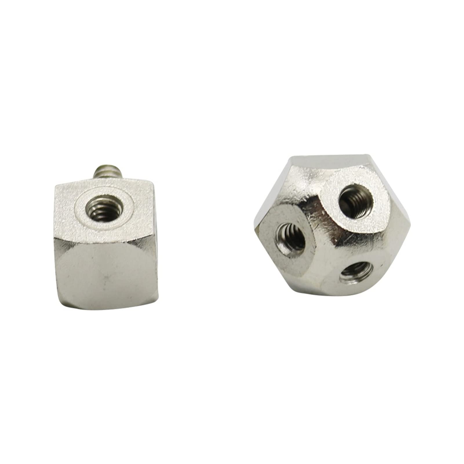 Filetto da 3/16 "Filo femminile a 3 fori, Connettore a 4 fori Agricoltura Brass Box Supporto for ugello, utilizzato for collegare 50 ugelli di atomizzazione(Silver)