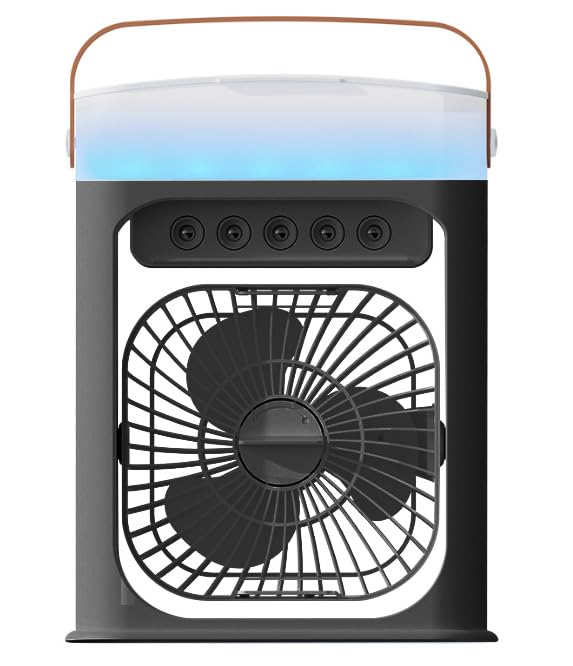 Aire acondicionado portátil,aire acondicionado portátil silencioso con ajustes de velocidad del ventilador,temporizador,depósito de agua de gran capacidad,para dormitorios y oficinas,negro