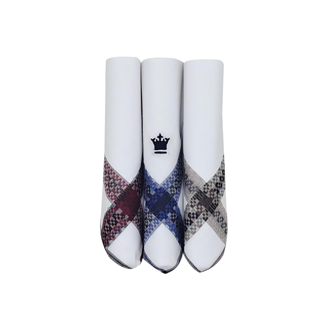 louis philippe Men's Cotton Color Border Handkerchief (Pack of 3) - Maroon, Blue, Brown-picture-14