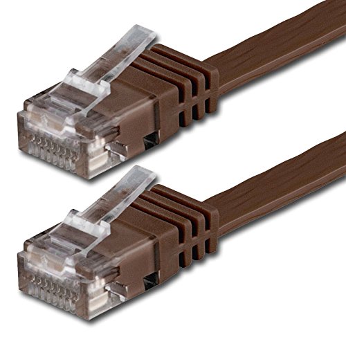 20m - Cat6 piatto cavo di rete arancione - 1 pezzo 1000 Mbit/s Gigabit LAN cavo di rete Flat Slim cavi Patch cavi di installazione