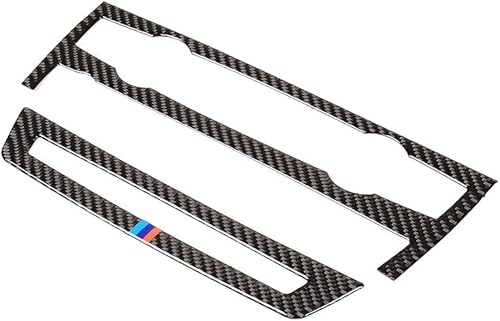 CHEYA coche aire acondicionado ajuste volumen marco pegatinas accesorios fibra de carbono suave para BMW X5 E70 X6 E71 2008-2013