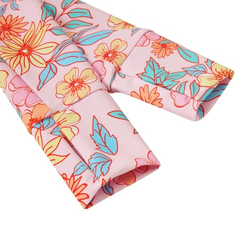 Image of Vogseek 3-12T Girls Rash Guard 2 Pieces Bathing Suit Long Sleeve Swimsuit Swimming Skirt with Shorts Swimwear