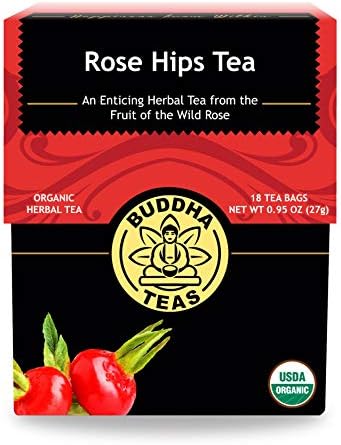 Buddha Teas Organic Rose Hips Tea - Herbal Tea, Caffeine Free