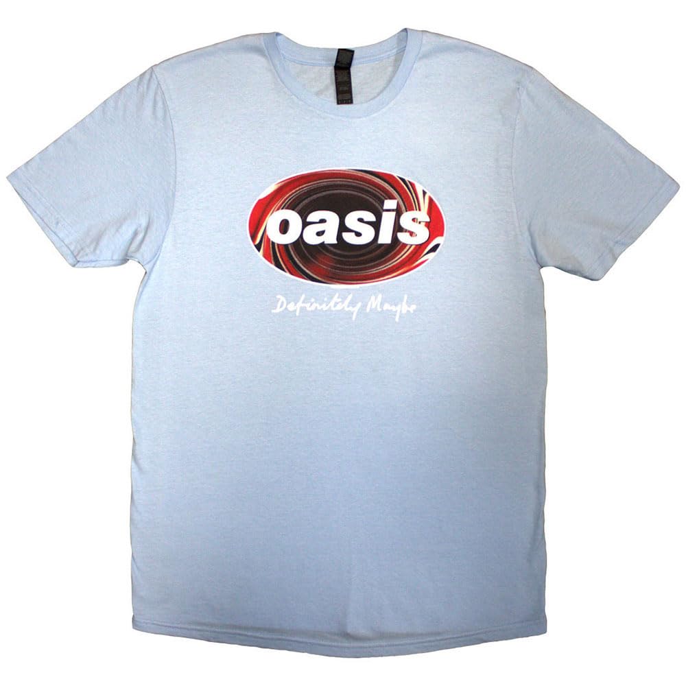 Rock Off Blue Oasis - Definitely Maybe Union Jack Oval - T-Shirt - Cotton - Size Xxl - Officially Licensed Merch