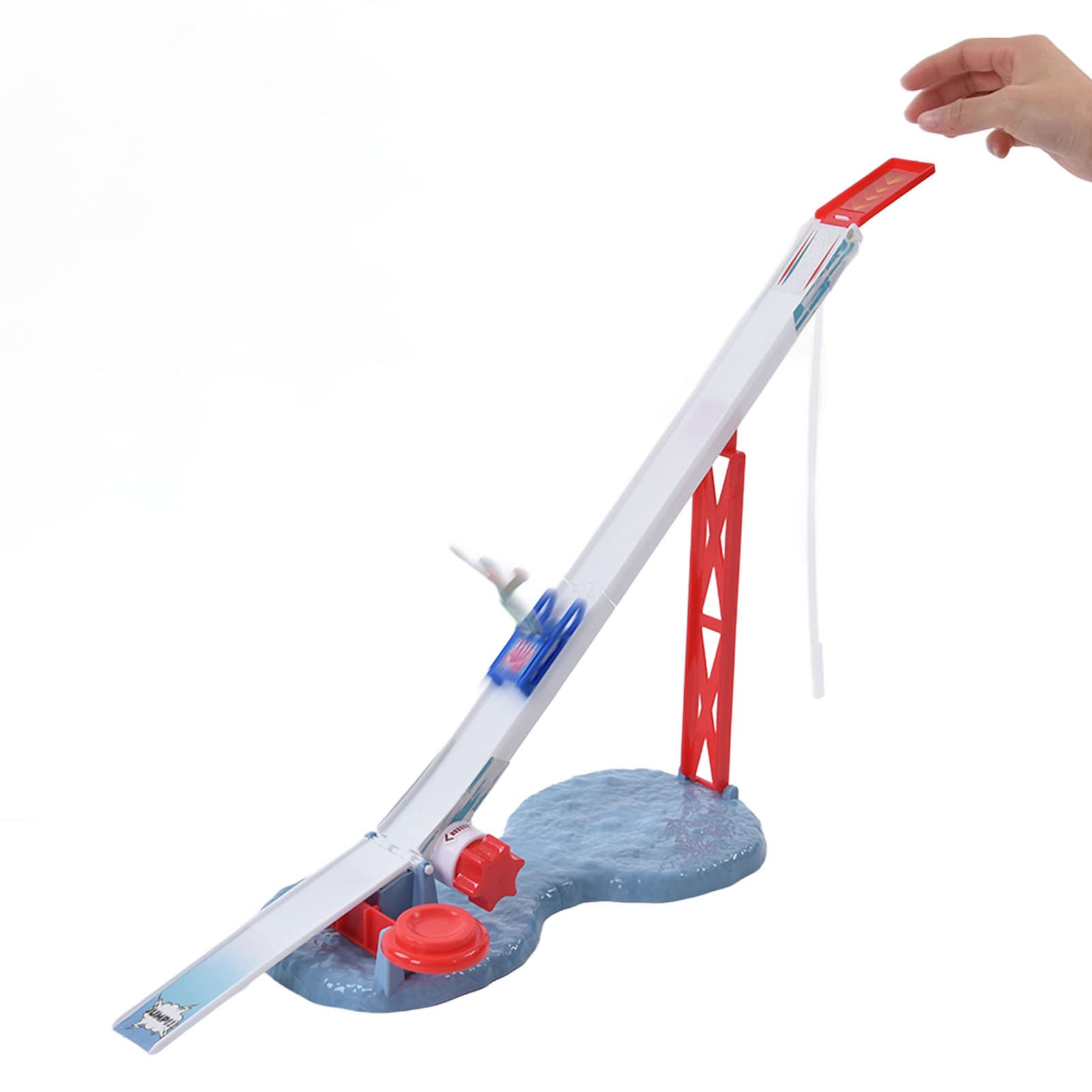 Ski Race Game Toys, Adjust Angle Promote Relationship Multiple Play Methods Ski Race Track Game Toy for Home Play