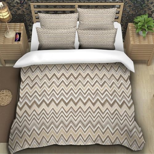 Housse de couette zigzag microfibre super douce respirante - 5