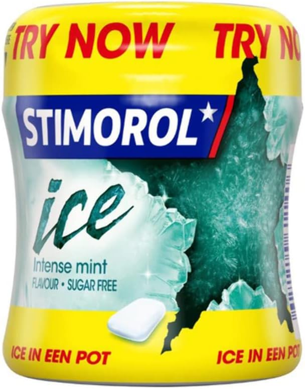 Gum | Stimorol Ice Intense Mint Bottle | Pack of 6 | Stimorol Chewing Gum | Stimorol Original Chewing Gum | 16 Oz | 480 Gr