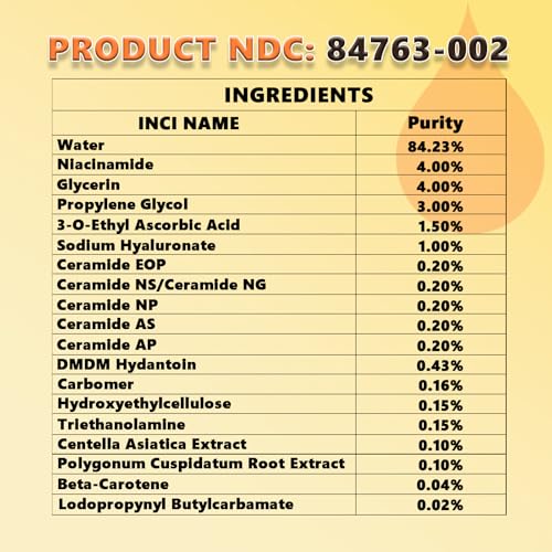 ABOTE Pure 4% Niacinamide Serum for Acne Treatment for Face & Dark Spots | Brightening Face Serum with 1.5% Vitamin C | 1% Hyaluronic Acid | 1% Ceramide T5 | Made in China (4 fl.oz/120ml) Travel Pack Size