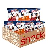 Ruffles Ridge Twists, Smoky BBQ & Double Cheddar flavor Variety Pack, 36 Count