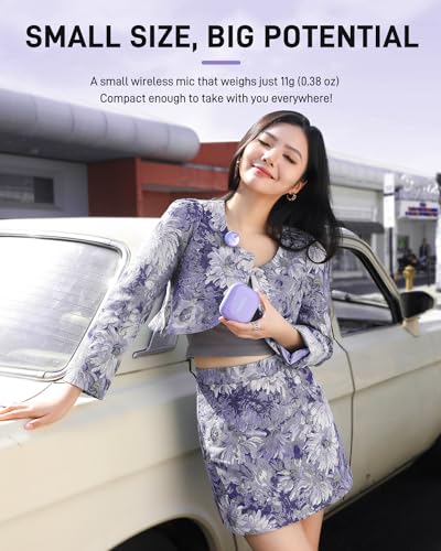 Image of MAONO Wireless Collar Mic for YouTube PC and Type C Mobile, Noise Cancellation Lapel mic with 6H Battery, 100m Transmission, Gain, Mute, Monitoring for YouTube, Vlogging, Podcasting (WM620-Purple)