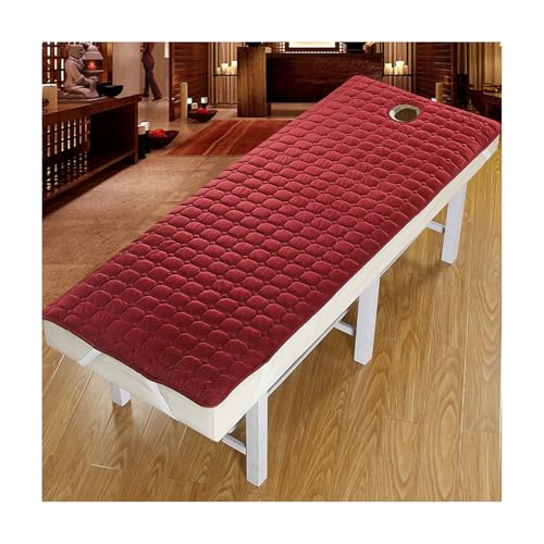 HDSDVNON Almohadilla Gruesa For Mesa De Masajes De SPA con Orificio For La Cara: Cubrecolchón con Banda Elástica Antideslizante For Cama O Mesa, Diseño De Cabezal(D,S80x180cm)