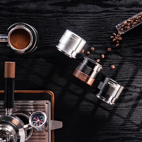 IKAPE 51MM Espresso Tamper, New Wooden Handle Design,Premium Barista Coffee Calibrated Tamper with Spring Loaded, 100% Stainless Steel Tamper Compatible with All 51MM Bottomless Portafilter - Image 3