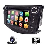 hizpo in Dash Car DVD Player GPS Navigation Radio BT Stereo for Toyota RAV4 2006-2012 Reverse Camera