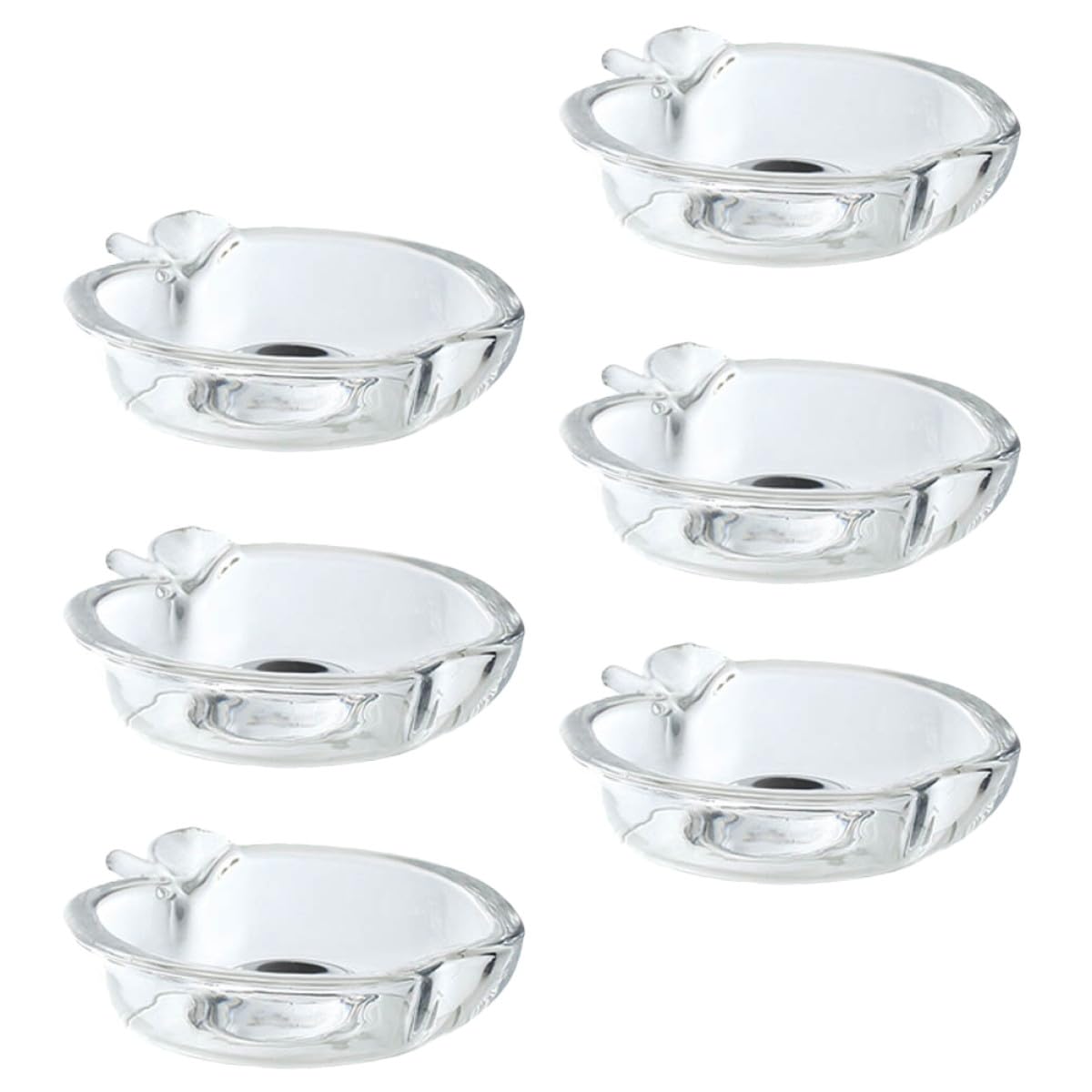 Assiettes à tremper en verre transparent pour éviter les mélanges de sauces