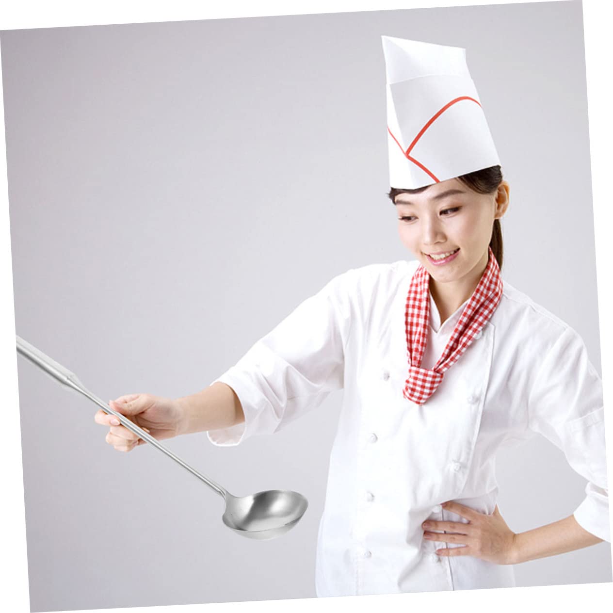 Alipis 2pezzi Mestolo per Salsa in Acciaio Inossidabile Cucchiaio per Servire Beccuccio Versatore Manico lungo Utensile da Cucina per Zuppe Sughi Salse e Condimenti