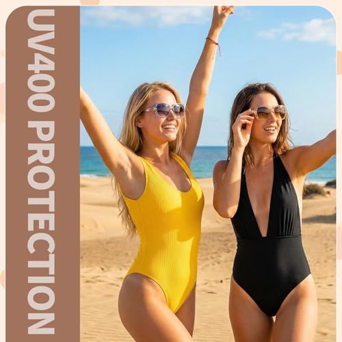 Image of DragonflyDreams Women Large Sunglasses, UV 400 Glasses | Oversized Classic Trend Ladies Sunglasses Sparkling Large Frame