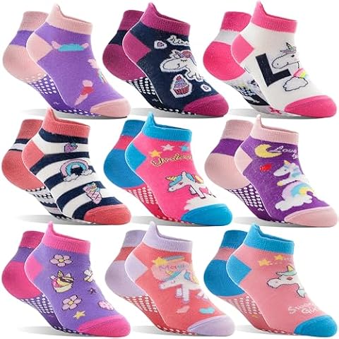 Welwoos Non Slip Unicorn Socks for Toddlers Cover