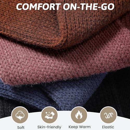 Tavaleu Plus Size Thigh High Socks for Thick Thighs - Womens Extra Long & Thick Over the Knee Knit High Socks Leg Warmers4