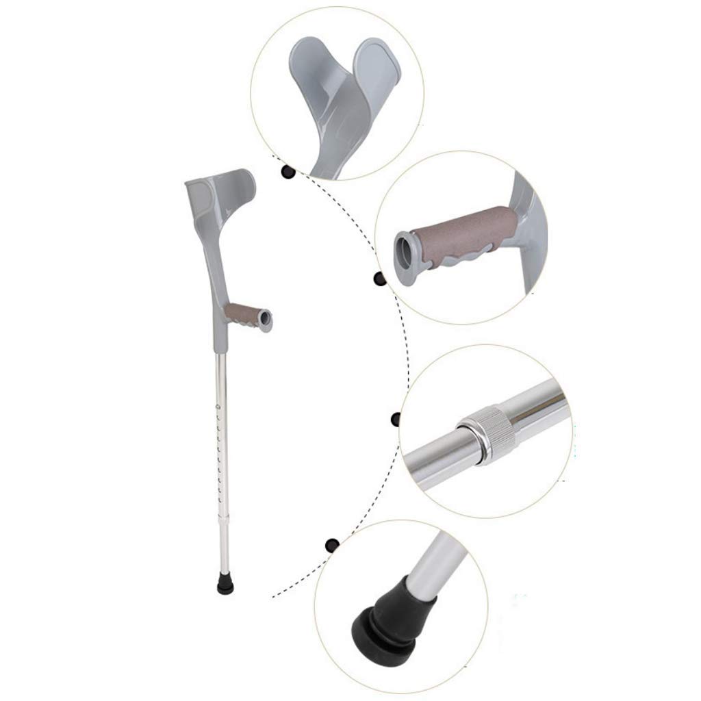 Antebrazo Muleta Codo Muletas Asistencia de Aluminio Ultraligero Altura Ajustable (70-92.5) cm con Mango Cómodo,Black2pcs Beautiful Scenery