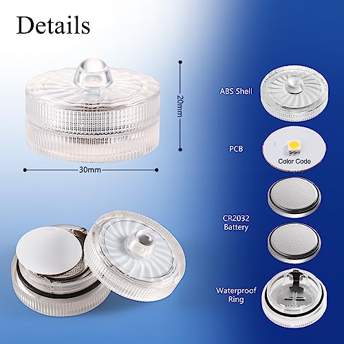 Idyl Light IDY-12P-WARM WHITE-EU Submersible Led Lights, Small Underwater Tea Lights thumb #2