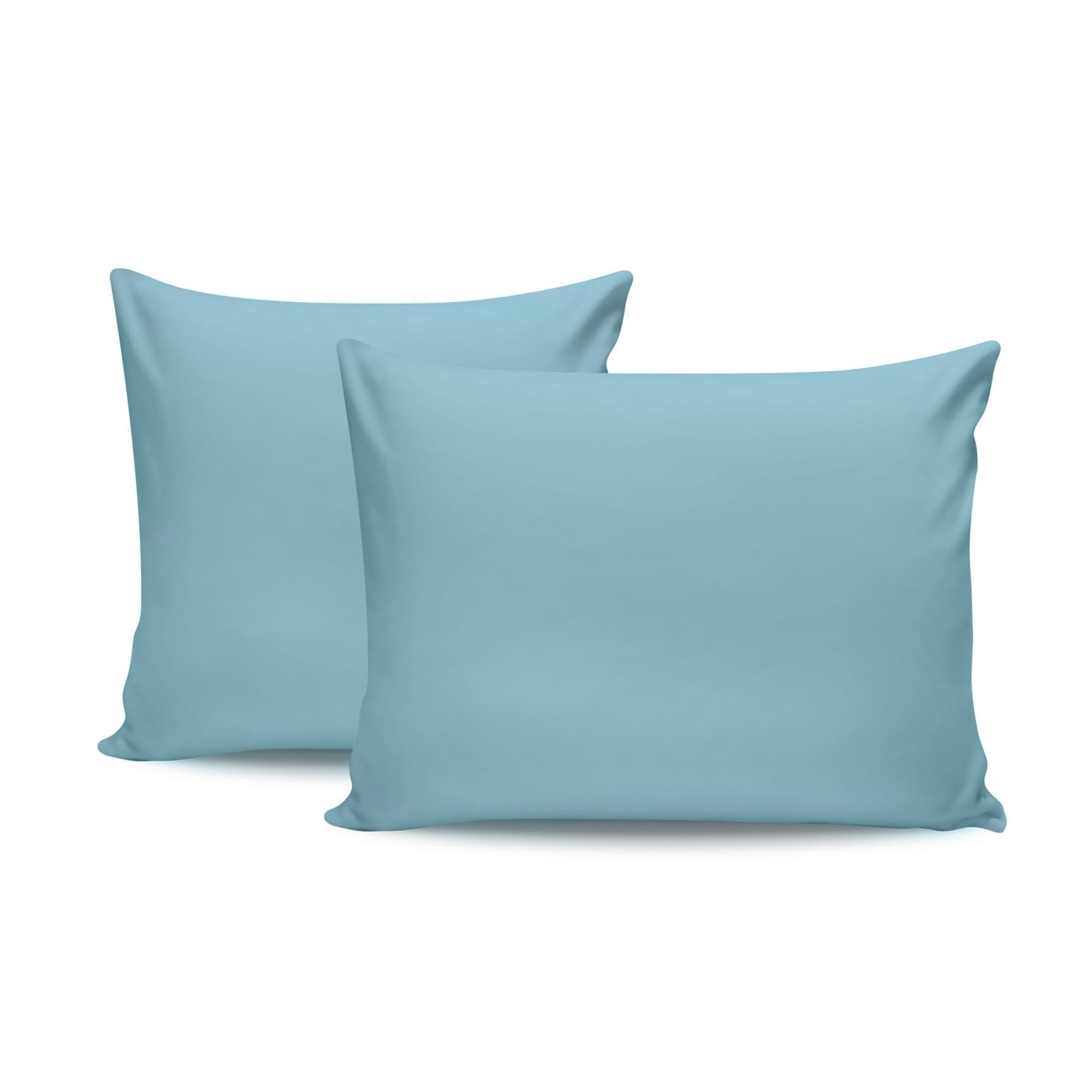 Soft Mint Pillowcase Set (2 Pieces), 80 x 80 cm, 100% Cotton Ranforce, 145 Thread Count, Envelope Closure, Machine Washable at 30°C, Cosy & Stylish