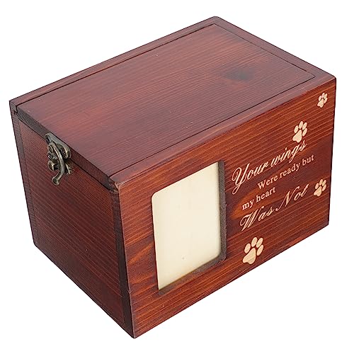 COSMEVIVI 箱 ペット壷 足跡キット 犬用ペット骨壷 遺灰 ミディアム 犬の火葬骨壷 犬の灰壷 ペットの灰 記念品 猫の首輪 犬の壷 フォトフレーム 犬の記念碑 猫のおもちゃ ペットの骨壷 木