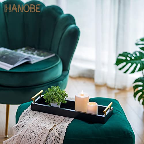 Hanobe-Rectangle-Long-Narrow-Tray-Decorative-Trays-Rectangular-Candle-Holder-Trays-for-Home-Decor-White-Centerpiece-Tray-Decor-Serving-Tray-with-Gold-Handles-for-Dining-Table-Coffee-Bar-Living-Room Hanobe Rectangle Long Narrow Tray Decorative Trays Rectangular Candle Holder Trays for Home Decor White Centerpiece Tray Decor Serving Tray with Gold Handles for Dining Table Coffee Bar Living Room