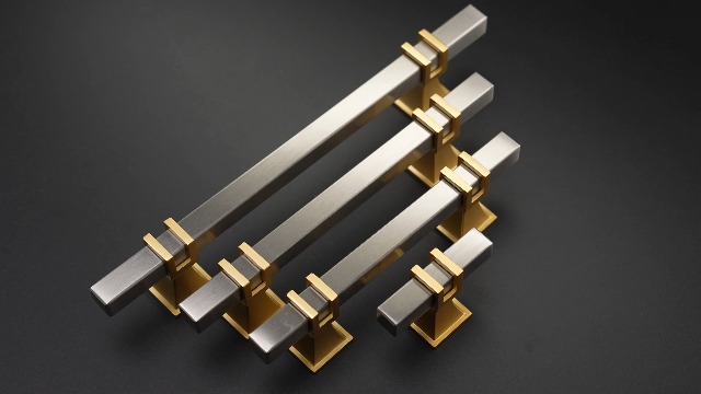 Lot De 4 Poignées D'armoire En Laiton Doré Avec Vis, Poignée En Laiton