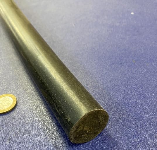 Black Neoprene Rubber Round Rod 75A 1.25" (1-1/4") Diameter x 36" Length 1 pc