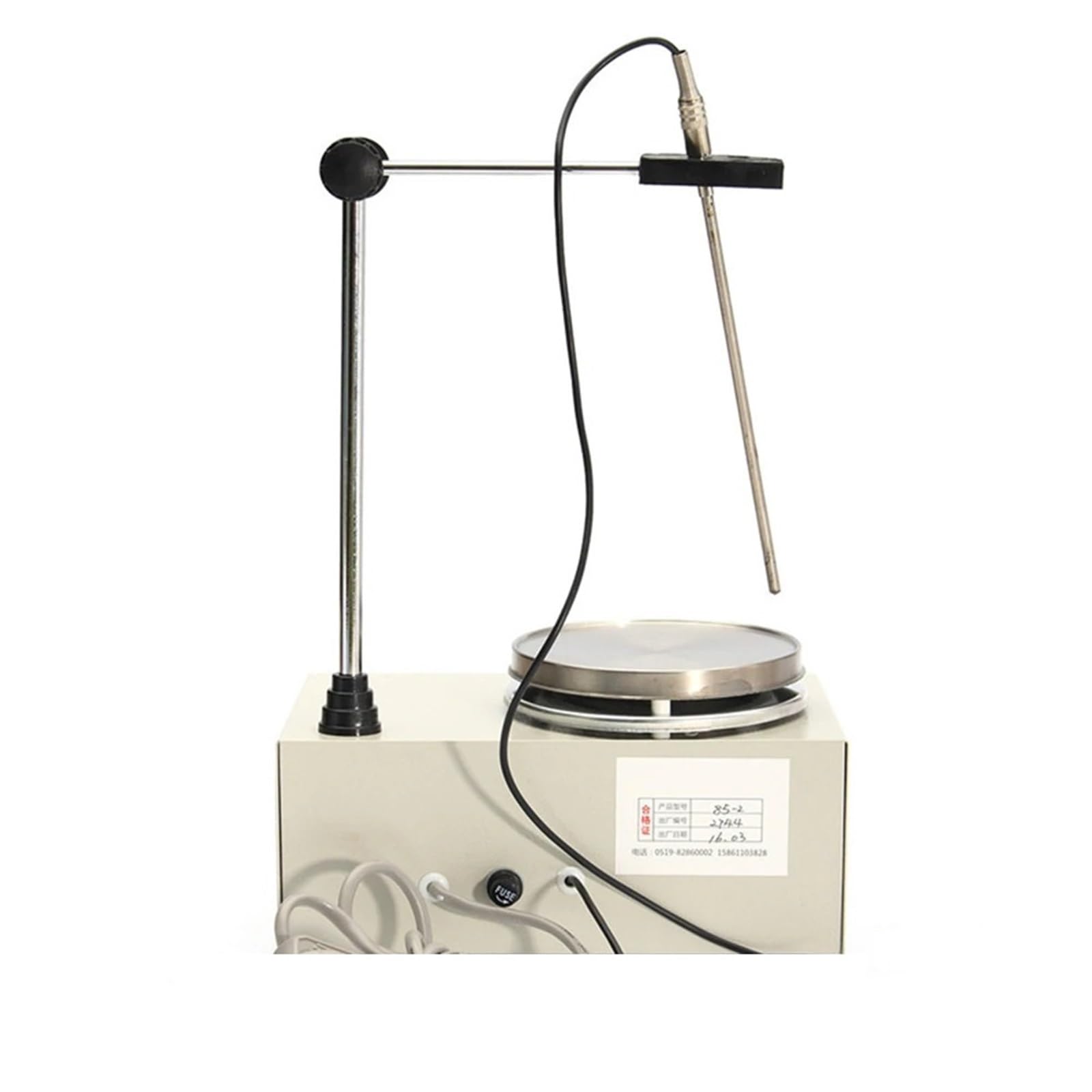 Agitador magnético, Agitador magnético de laboratorio 85-2 con placa calefactora y pantalla digital, 2200 rpm, ajustable, mezclador