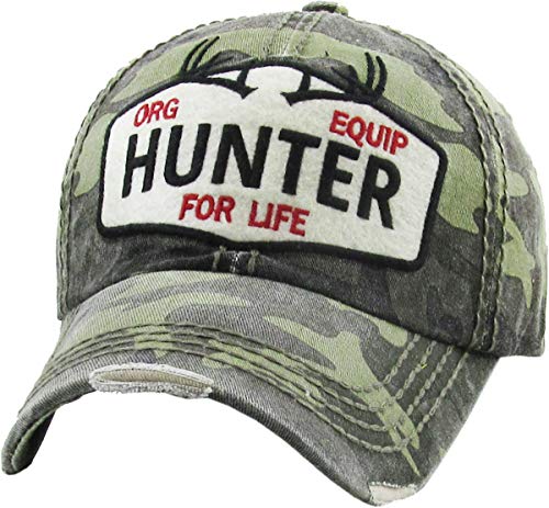 Image of KBETHOS Outdoor Hunting Fishing Lake Life Tactical Distressed Baseball Cap Dad Hats Adjustable Unisex