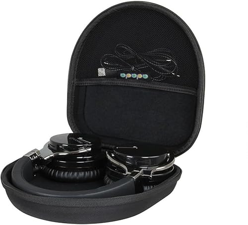 Adada Hard Travel Case for Silensys E7 / PurelySound E7 / MOVSSOU E7 / COWIN E7 / Tapela E7 / Audonia E7 Active Noise Cancelling Bluetooth Headphones (Black)