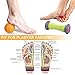 Ryson Foot Roller Massage Ball for Relief Plantar Fasciitis and Reflexology Massager for Deep Tissue Acupresssure Recovery for PLA Relax Foot Back Leg Hand Tight Muscle, 1 roller and 2 Spiky Balls