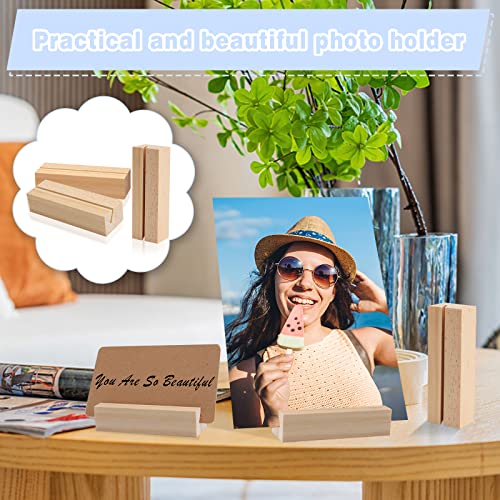 10 PCS Memo Clip Holder Stand with 4 PCS Wooden Place Card Holders - Image 4