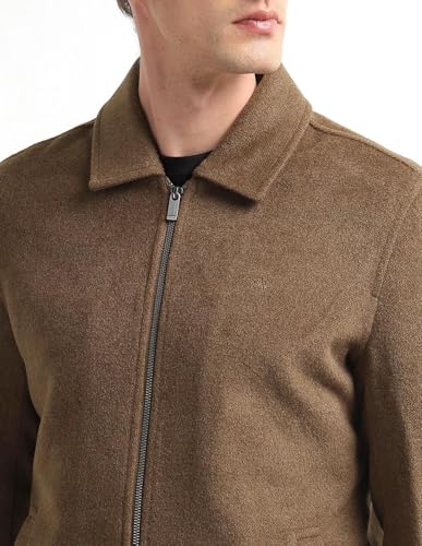 Image of Arrow Sport Men's Solid Regular Fit Casual Jacket