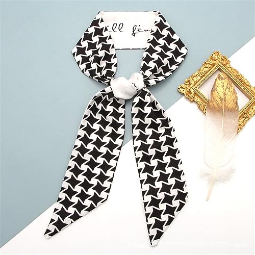 QTMY 5 Pack Purse Scarf for Bags Silk Head Scarf for Hair Handbag Women Scarfs Band Hair Neck Scarves Fashion Gifts,922