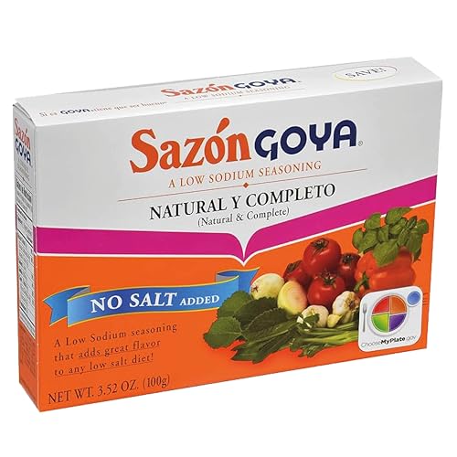 Goya Sazón Natural And Complete By Goya, Low Sodium Latin Spice Blend For Poultry, Seafood, Meat And Vegetables cover