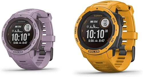 Garmin Instinct Solar - Reloj inteligente resistente para exteriores morado orquídea e instinto solar reloj inteligente resistente para exteriores