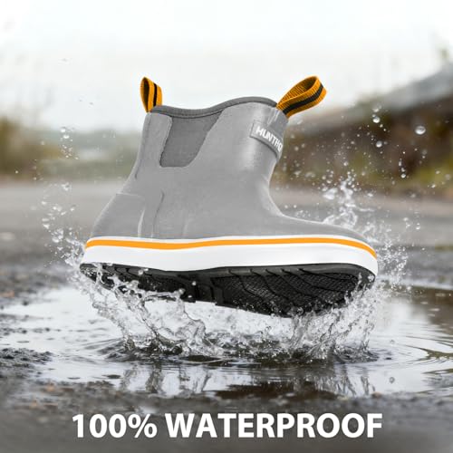 Image of Men's Deck Boots Waterproof High-Traction Rubber Fishing Rain Boots