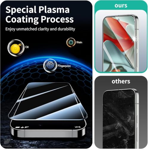 Image of WonRia Pack 2 - Borderless Tempered Glass for Pixel 11 | Pixel 11 Pro 5G Ultrasonic FingerPrint Unlock | Edges to Edge | 9H Premium Screen Glass Protector - Installation kit
