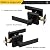 Probrico Matte Black Bed Bath Door Lever Heavy Duty Privacy Door Handle, Keyless Door Lock Interior Bathroom Bedroom Door Handle, Reversible for Left Right Sided Door