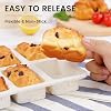 Vinino 2 Pack Mini Silicone Loaf Pans, 8-Cavity Metal Reinforced Frame Pans #4