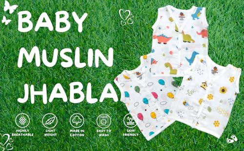 Image of Muslin Jhabla | New Born Baby Boy's & Baby Girls jabla Clothing | Newborn Dresses | Newborn